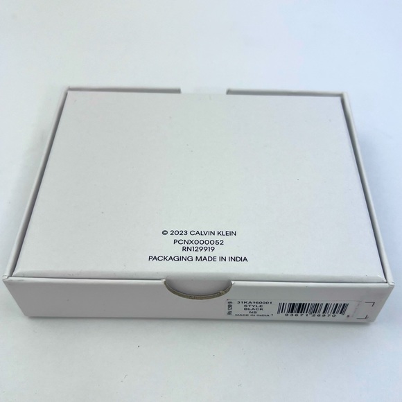 CALVIN KLEIN,MEN’S WALLET,SINGLE FOLD WORK MAGNET,BLACK LEATHER,RIFD PROTECTION - Picture 12 of 12